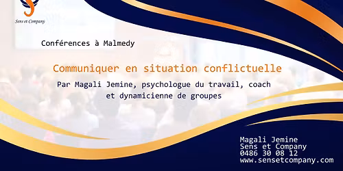 Conf\u00e9rence : Communiquer en situation conflictuelle