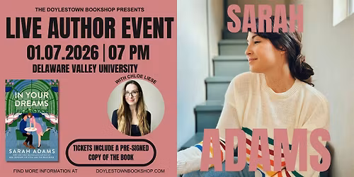 An Evening with Sarah Adams