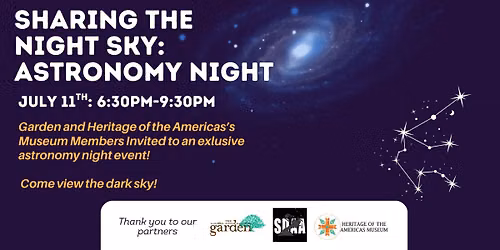 Sharing the Night Sky (Members Only) Event