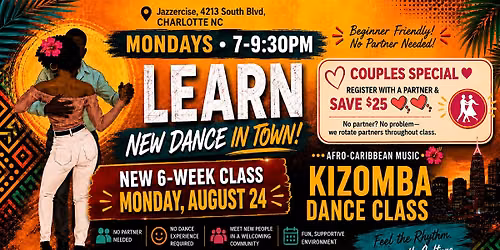 NEW CLASS! Kizomba Dance Class  - Beginner Friendly - Afro-Caribbean Music