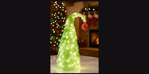 Grinchmas SeaGlass Tree Craft in Akron