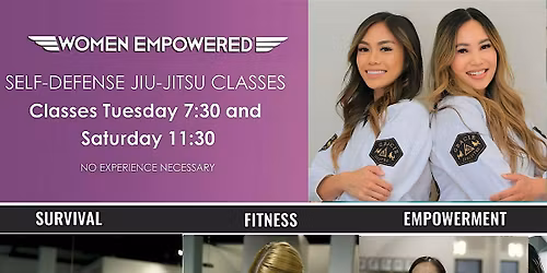 Women Empowered Self-Defense Jiu Jitsu: 10-Day FREE trial!