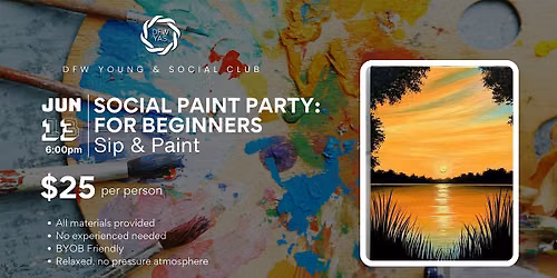 Social Paint Party for Beginners | Sip & Paint