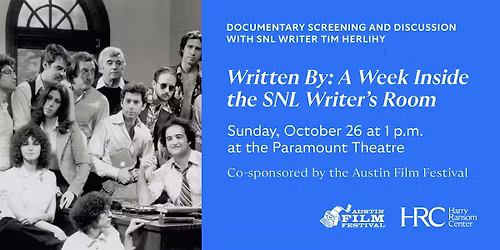 Documentary Screening and Discussion with SNL Writer Tim Herlihy