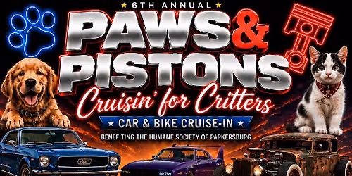 Paws & Pistons Cruisin' for Critters Car & Bike Cruise-In