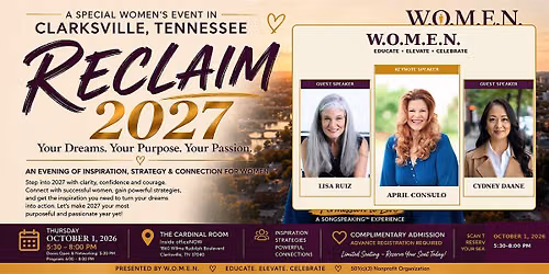 RECLAIM 2027 - Women's Event in Clarksville TN.