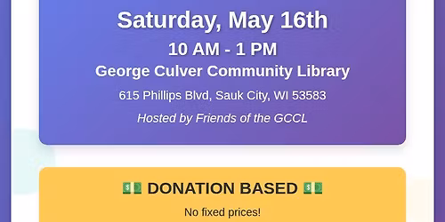 Spring Book Sale (Friends of the GCCL)