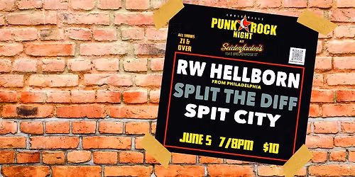 Punk Rock Night Louisville Presents: RW Hellborn (Philly), Split the Diff, and Spit City