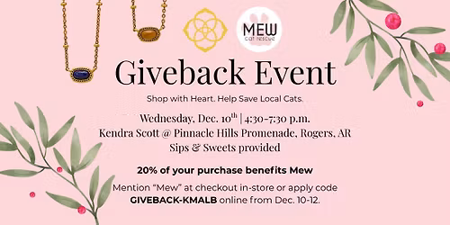 Mew Cat Rescue Giveback Event with Kendra Scott!