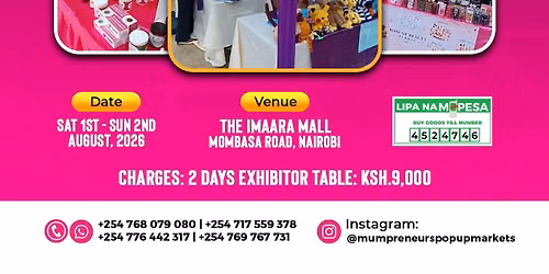 THE AUGUST MUMPRENEURS POP UP MARKET