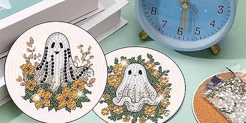 Halloween DIY Diamond Art Coasters - Cancer Survivors