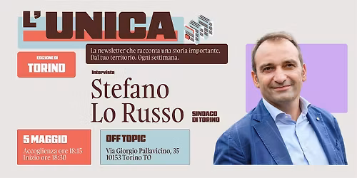 L'Unica intervista Stefano Lo Russo, sindaco di Torino