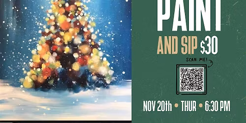 Paint and Sip Night at Big Ash Brewing! Happy Holidays!