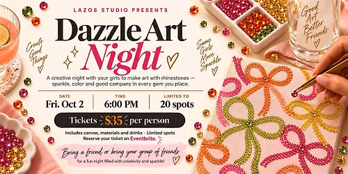 Dazzle Art Night: Rhinestone Art & Craft Night in Mesa