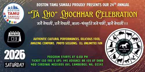 Boston Tamu Samaaj 24th Lhochhar Celebration: \u201cTa-Lho\u201d Lhochhar \u2022 Year of the Horse \ud83d\udc0e