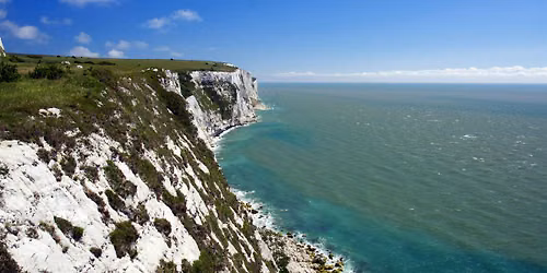 Folkestone's White cliffs and Capel Le Ferne and a SWIM
