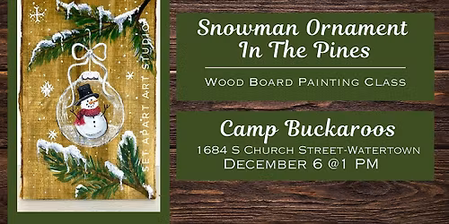 Snowman Ornament In The Pines