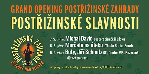 POST\u0158I\u017dINSK\u00c9 SLAVNOSTI \ud83c\udf7b - Grand Opening Post\u0159i\u017einsk\u00e9 zahrady