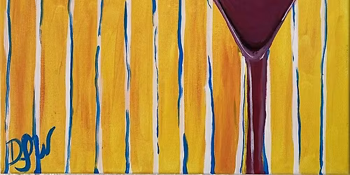 Join our Striped Cosmo paint and sip painting event @ The Stag Bar