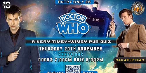 DOCTOR WHO "A Very Timey-Wimey PUB QUIZ 2025"