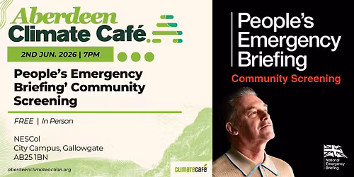 Climate Cafe- Peoples Emergency Briefing: Community Screening