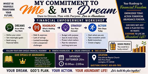 My Commitment To Me & My Dream: Financial Empowerment Workshop