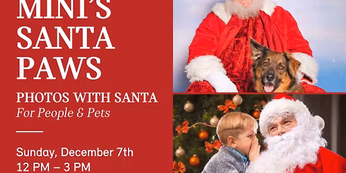MINI\u2019s Santa Paws: Photos with Santa for People & Pets! 