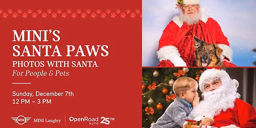 Photos with Santa for People & Pets at MINI Langley 