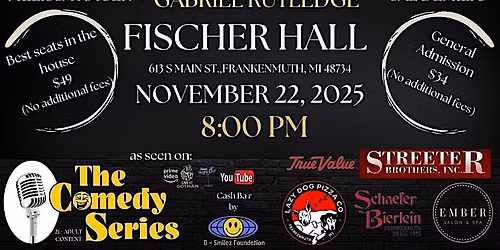 Comedy Show- Fischer Hall-Frankenmuth- Gabriel Rutledge