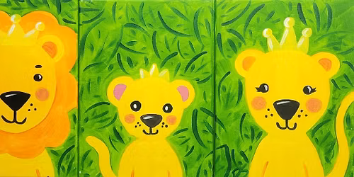 Family Fun Canvas - Lion Family