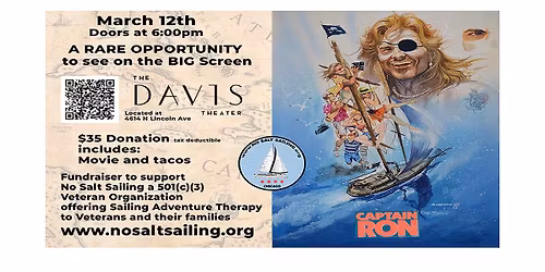 Captain Ron Movie Night \u2014 No Salt Sailing Fundraiser