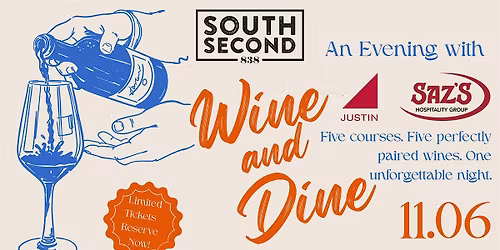 Pairing Dinner Series: An Evening with JUSTIN Winery & Saz's