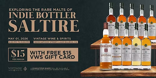 Exploring the Rare Malts of Saltire at Vintage Wine and Spirits