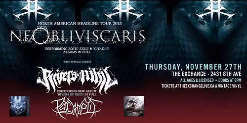 Ne Obliviscaris, Rivers of Nihil, Psycroptic 