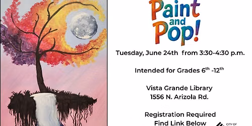 Paint and Pop for Tweens and Teens!