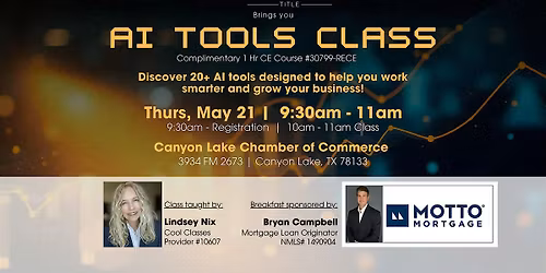 AI Tools Class - 1 Hr CE Course #30799-RECE (Complimentary)