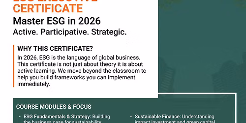 Executive Certificate in Sustainability