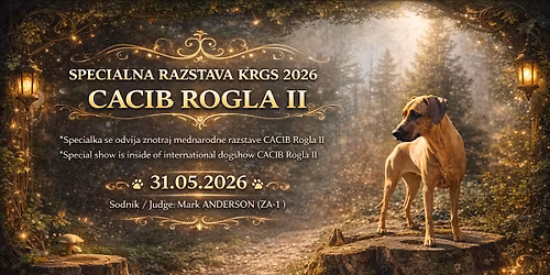  Special club show for Rhodesian Ridgebacks  ROGLA (Slovenia)