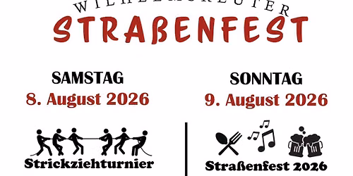 Wilhelmsreuter Stra\u00dfenfest | Strickziehturnier 2026