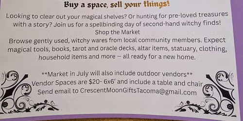 Witchy Flea Market  (Indoor Yard Sale) 