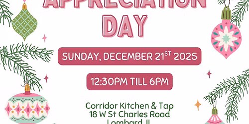Megan\u2019s Annual Customer Appreciation Day at Corridor Kitchen & Tap\ud83c\udf84\u2764\ufe0f