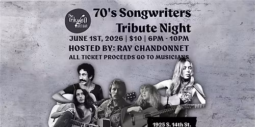 1970's Songwriters Tribute Night Live at The Inkwell