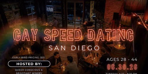 Gay Speed Dating San Diego: Ages 28 - 44