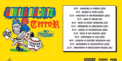 Gorilla Biscuits + Terror \/\/\/ European Tour 2025 \/\/\/ Hamburg