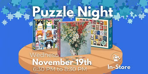 Puzzle Night at the Bookstore