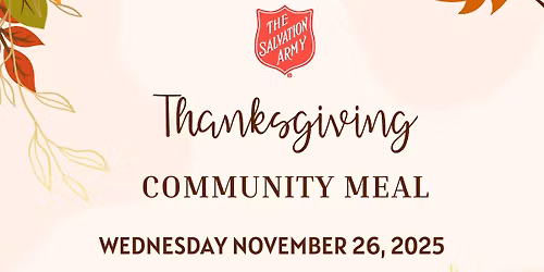 Free Thanksgiving Community Meal