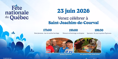 🎉 Fête nationale du Québec à Saint-Joachim-de-Courval ⚜️