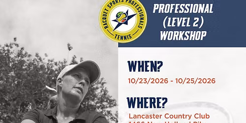 RSPA Level 2 Tennis Certification Workshop