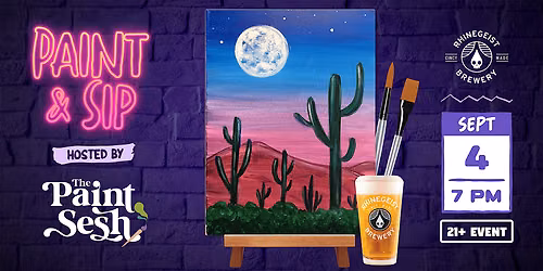 Desert at DuskPaint & Sip Painting Event at Rhinegeist | Cincinnati, OH