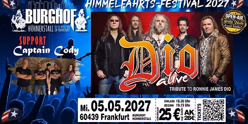 DIO ALIVE beim Himmelfahrts-Festival 2027 | Support: Captain Cody